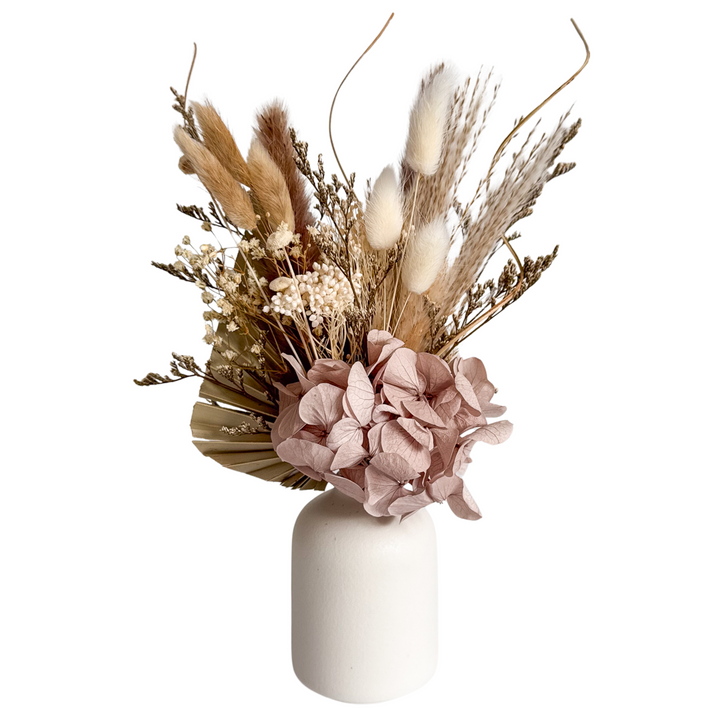 Natural Hydrangea Bouquet & Vase