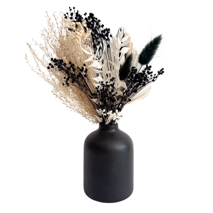 Black Thistle Bouquet & Vase