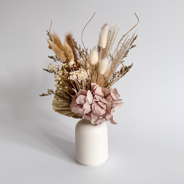 Natural Hydrangea Bouquet & Vase
